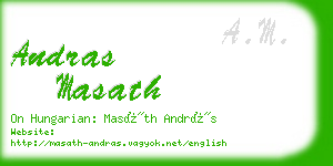 andras masath business card